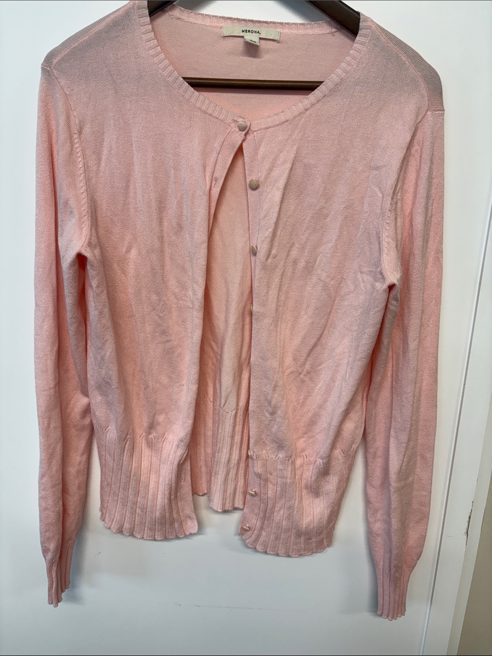 Merona Pale Pink Button-Up Lightweight Cardigan